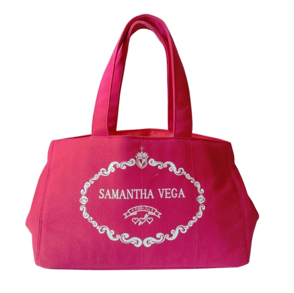 3/$25 Samantha Vega Pink Canvas Medium Tote Bag